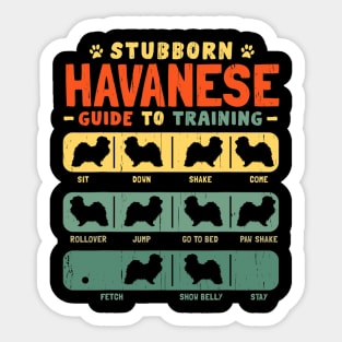 Havanese Stubborn Vintage Tricks Sticker